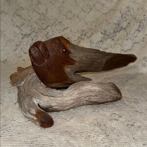 Mendoza Handcarved Fish made in Key West Fl.  13.5 X 6”. wood